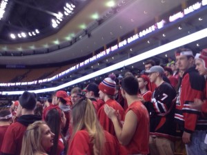 RMHS students attending the game this morning at TD garden