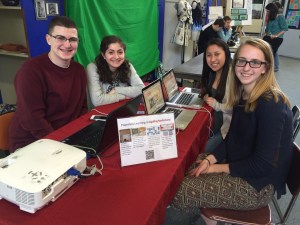 RMHS students Evan DiMambro, Moriah Greeno, Lizzie Schwartz, and Katie Squires showed their paperless projects and blog portfolios.