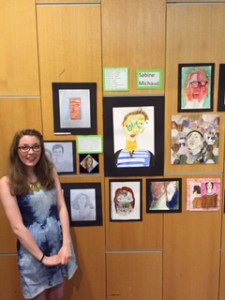 Sabine Michaud and her art work